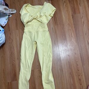 Yellow Women's Bombshell Workout Set  XS